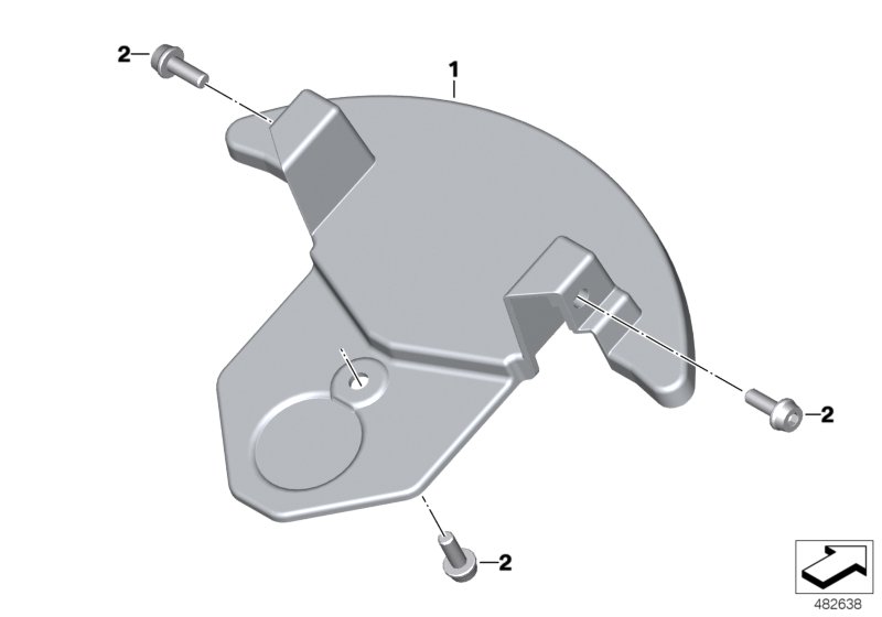 Кожух перемычки вилки для BMW K02 G 310 GS (0G02, 0G12) 0 (схема запчастей)