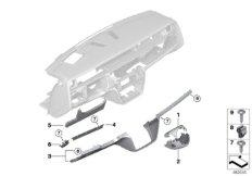 Панель приборов, Нж часть для BMW RR11 Phantom N74L (схема запасных частей)