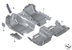 облицовка днища для BMW G30 520dX XD5 (схема запасных частей)