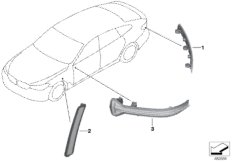 Отражатель/доп.указатель поворота для BMW G32 630i B48D (схема запасных частей)