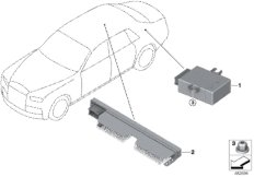Блок управления потол.подсв.«зв.небо» для BMW RR11 Phantom N74L (схема запасных частей)