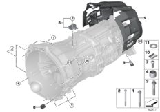 Крепление/дополнит.элементы КПП для BMW F20N 118d B47 (схема запасных частей)