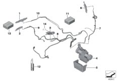 Гидравлический узел для BMW F83N M4 S55 (схема запасных частей)