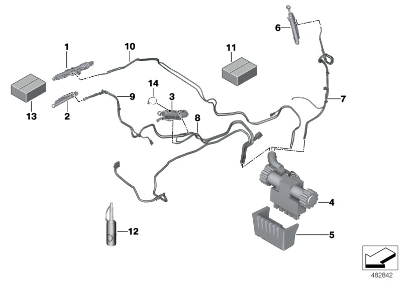 Гидравлический узел для BMW F33 428iX N20 (схема запчастей)