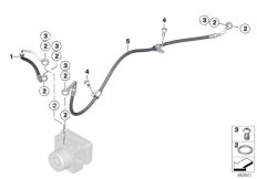 Трубопровод тормозного привода Зд для BMW K82 F 850 GS Adve. (0K01, 0K03) 0 (схема запасных частей)