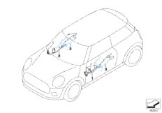 Жгут проводов двери для BMW F57 Cooper D B37B (схема запасных частей)