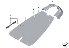 Пластина крепл.и накладка для спецавтом. для BMW R13 F 650 GS 00 (0172,0182) 0 (схема запасных частей)