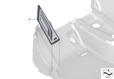 Дооснащение упором для ног в M-стиле для BMW F48 X1 18dX B47 (схема запасных частей)