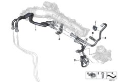 Топливопроводы/элементы крепления для BMW G01 X3 18d (TX15) B47 (схема запасных частей)