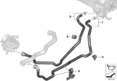 Шланги охлаждающей жидкости для BMW G01 X3 20i (TR12) B48 (схема запасных частей)