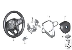 Многофункц.спортив.рулевое колесо с НПБ для BMW G01 X3 20i (TR12) B48 (схема запасных частей)