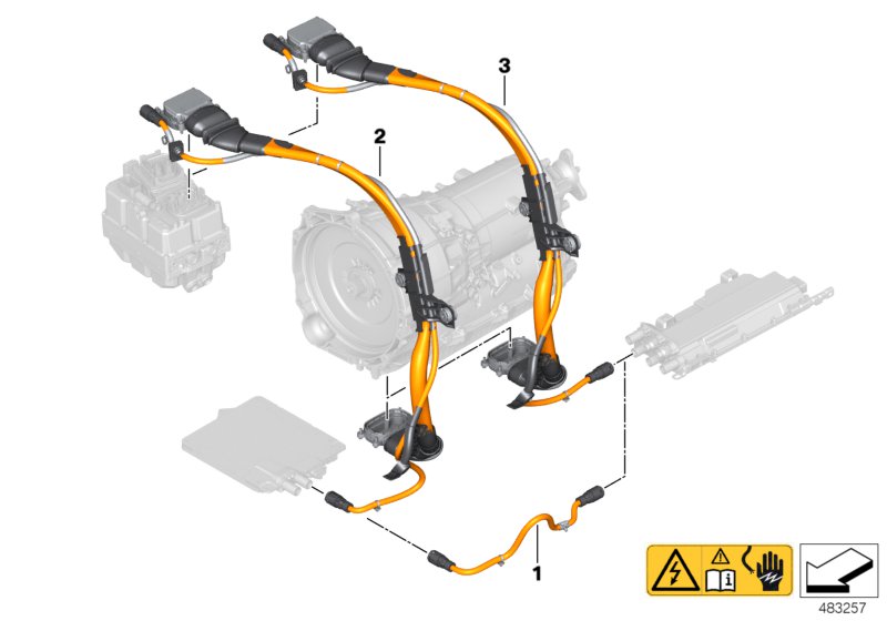Жгуты проводов индукт.зарядка для BMW G30 530e B48X (схема запчастей)