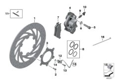 Тормозной механизм переднего колеса для BMW R134 G 650 GS Sertão (0136, 0146) 0 (схема запасных частей)