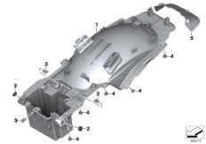 Деталь заднего кронштейна для MOTO K61 K 1600 Bagger (0F51, 0F53) 0 (схема запасных частей)