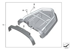 Кронштейн для багажа для BMW K23 R nineT Scrambler (0J31, 0J33) 0 (схема запасных частей)