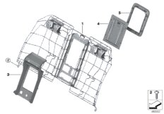 Каркас подушки базового сиденья Зд для BMW G12 730Li B48 (схема запасных частей)