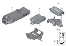 Детали телефония беспроводная зарядка для BMW F55 Cooper B38 (схема запасных частей)
