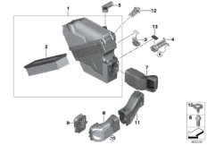 Глушитель шума всас./смен.элем.фил./HFM для BMW F10N 520dX B47 (схема запасных частей)