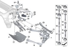 Балка заднего моста/подвеска колеса для BMW RR12 Phantom EWB N74L (схема запасных частей)