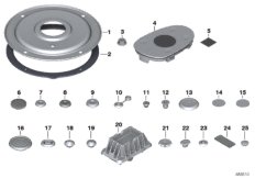 Пробки/заглушки для BMW F15 X5 40eX N20 (схема запасных частей)