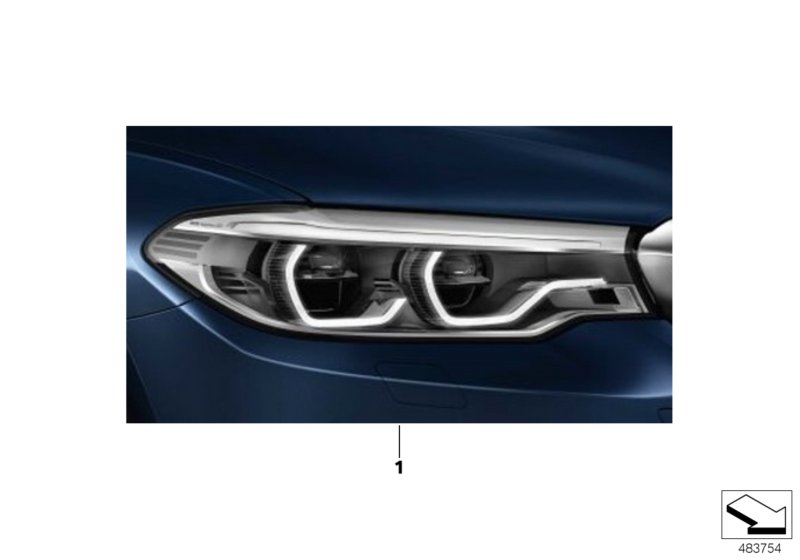 Комплект дооснащения Icon Light для BMW G30 530e B48X (схема запчастей)