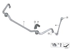 Стабилизатор Пд для BMW G01 X3 20iX B46D (схема запасных частей)
