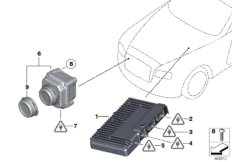 Камера системы ночного видения для BMW RR4 Ghost EWB N74R (схема запасных частей)