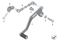 Наружные детали механизма ПП/рычаг ПП для BMW K02 G 310 GS (0G02, 0G12) 0 (схема запасных частей)