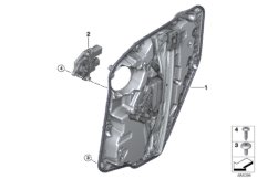 Механизм перемещения стекла двери Зд для BMW G01 X3 M40dX (TX95) B57 (схема запасных частей)