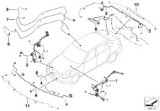 Ремонтный провод основн.жгута проводов для BMW F11N 520dX N47N (схема запасных частей)
