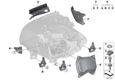 Детали светодиодной фары для BMW I01N i3 94Ah Rex XB4 (схема запасных частей)