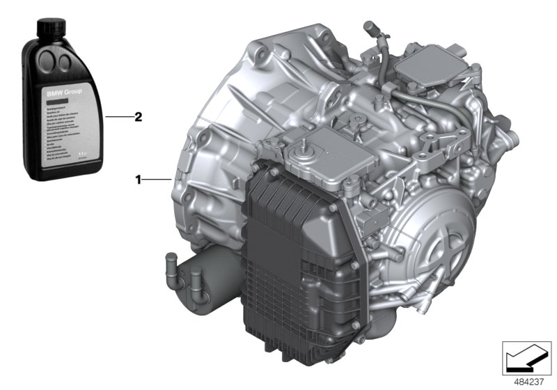GA8G45AW автоматическая коробка передач для BMW F48 X1 20d B47D (схема запчастей)