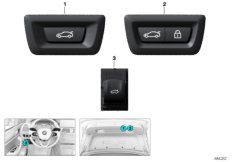 Переключатель привода крышки багажника для BMW G01 X3 20iX B46D (схема запасных частей)