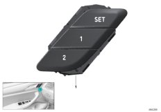 Кнопка ЗУ сист.регулиров.положен.сиденья для BMW G01 X3 30iX (TR91) B48 (схема запасных частей)