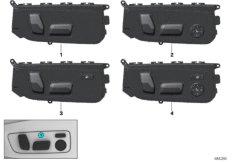 Кнопка регулировки сиденья пер.пас. для BMW G01 X3 20iX (TR56) B48 (схема запасных частей)