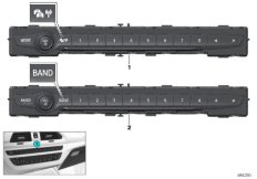 Панель управления аудиосистемой для BMW G01 X3 M40dX (TX96) B57 (схема запасных частей)