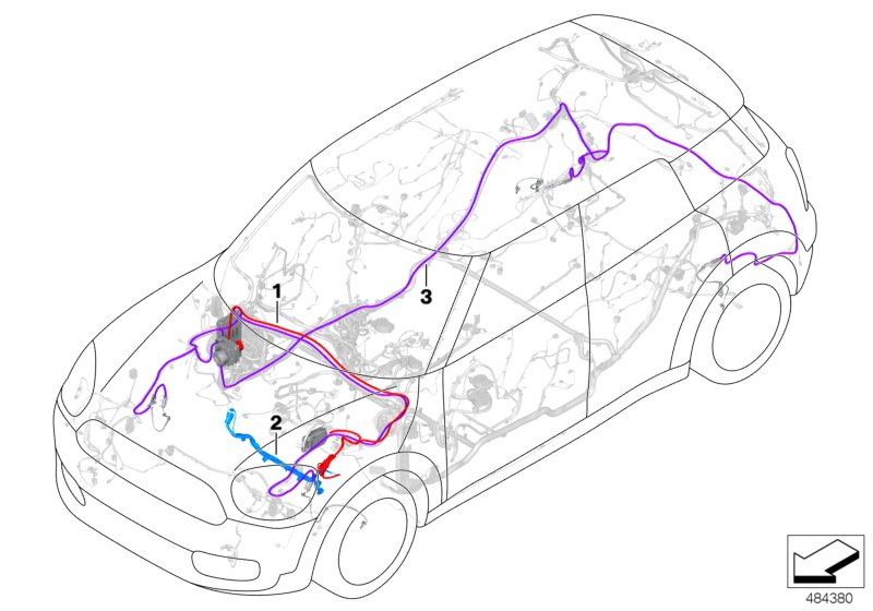 Рем.кабель основ.жгут проводов - EPS/DSC для BMW F60 Cooper S ALL4 B46 (схема запчастей)