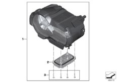 Светодиодная фара - Поколение II для MOTO K50 R 1200 GS 17 (0A51, 0A61) 0 (схема запасных частей)