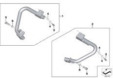 дуга защиты двигателя для BMW K61 K 1600 Bagger (0F51, 0F53) 0 (схема запасных частей)
