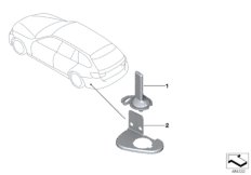 Детали антенны служебный автомобиль для BMW F31 318d N47N (схема запасных частей)