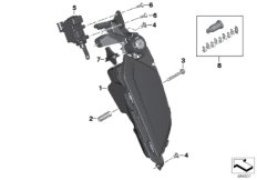 Вещевой ящик аудиосистемы для BMW K48 K 1600 GT 17 (0F01, 0F11) 0 (схема запасных частей)
