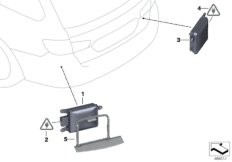 Предупреждение о выезде с полосы движ. для BMW F11 530i N52N (схема запасных частей)