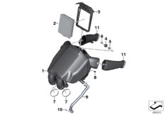 Глушитель шума всасывания воздуха для BMW K81 F 850 GS (0B09, 0B19) 0 (схема запасных частей)