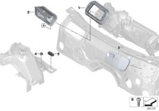 Впускной воздуховод моторного отсека для BMW G01 X3 18d B47B (схема запасных частей)