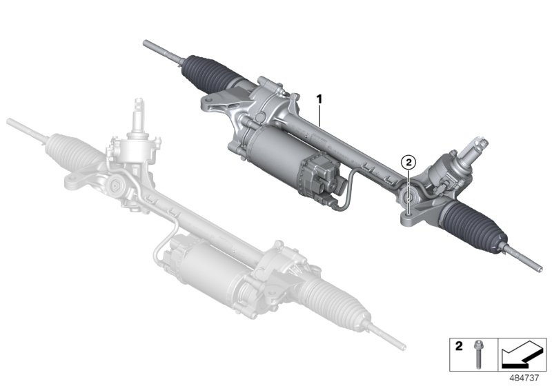Электрическое рулевое управление для BMW F91 M8 S63M (схема запчастей)