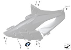 Облицовка боковины для BMW K60 HP4Race (0E31, 0E33) 0 (схема запасных частей)