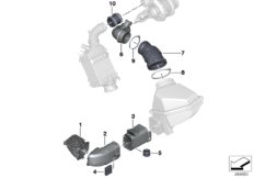 Воздуховод для BMW F92 M8 S63M (схема запасных частей)