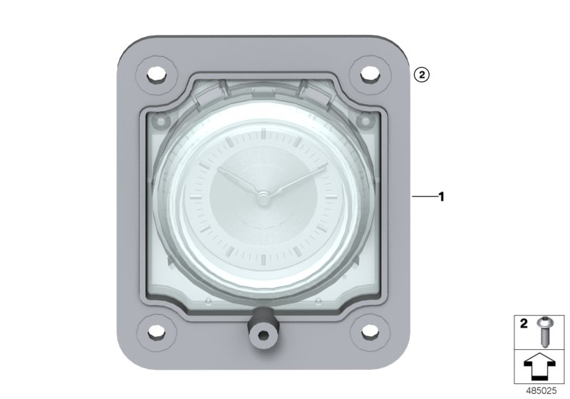 Аналоговые часы для ROLLS-ROYCE RR12 Phantom EWB N74L (схема запчастей)