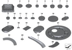 Пробки/заглушки для MINI F60 JCW ALL4 B48 (схема запасных частей)
