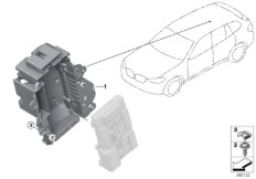 Держатель блоков в багажном отделении для BMW G01 X3 20iX (TR52) B48 (схема запасных частей)